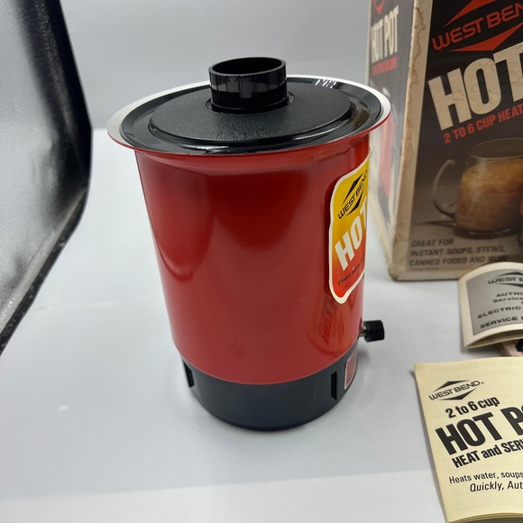 West Bend Vintage Hot Pot 36 Oz  2-6 Cup Plug In NOS New Old Stock TESTED 3253 - Picture 10 of 13